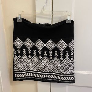 H&M skirt with silver embroidery